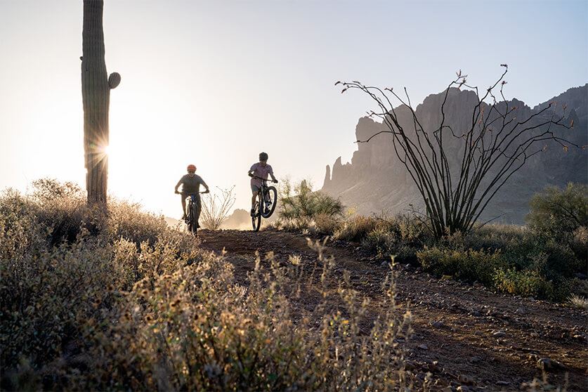 Mountain biking trails in Mesa Arizona near Blossom Rock