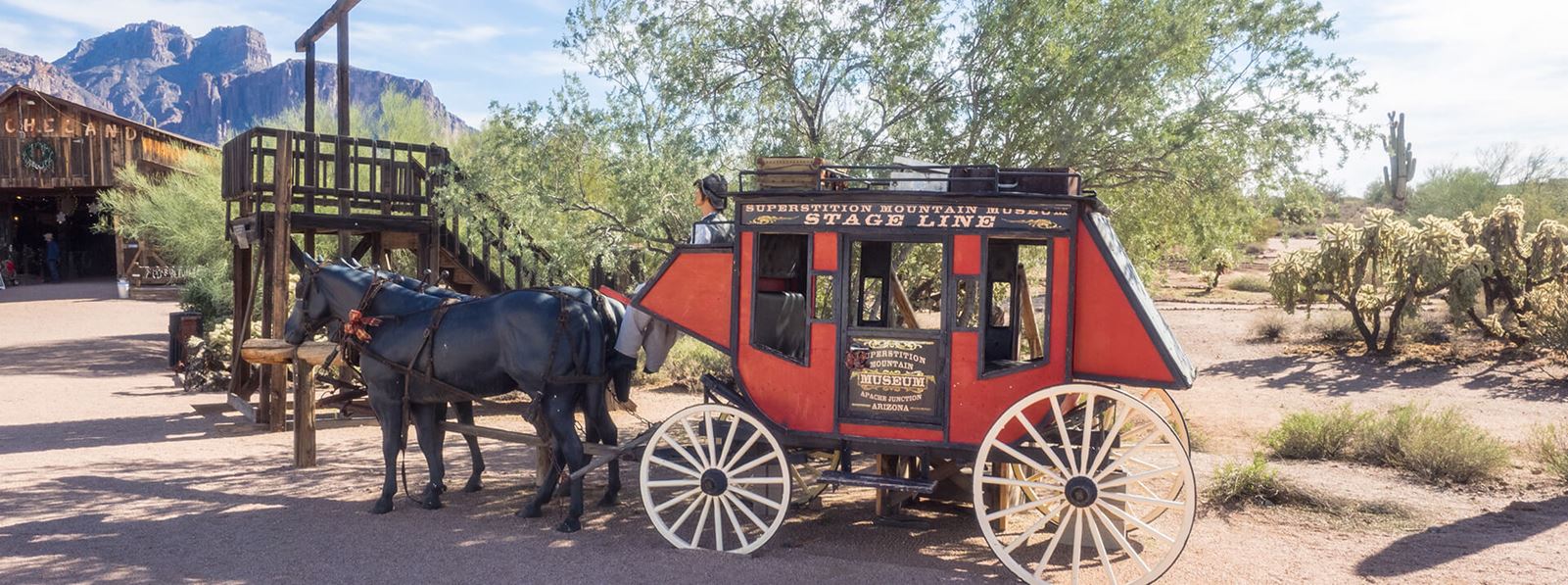 Historic Stage Line Coach in Mesa Arizona near Blossom Rock Community