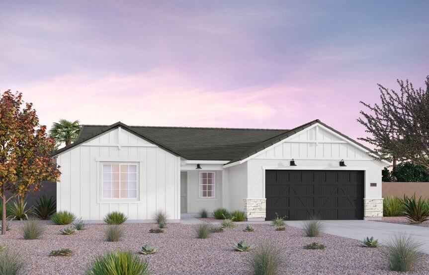Brookfield Residential Blossom Rock Mariposa Lily Elevation F - Contemporary Farmhouse.
