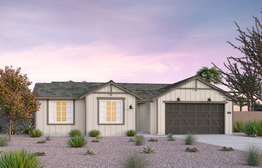 Brookfield Residential Blossom Rock Mariposa Solstice Elevation F - Contemporary Farmhouse.
