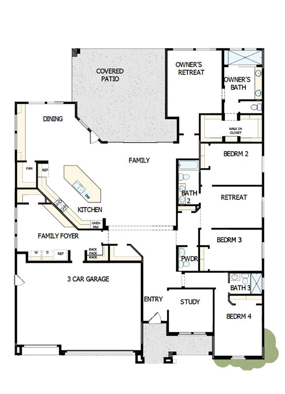 David Weekley Blossom Rock 1042 W Ridge Rd Floor Plan