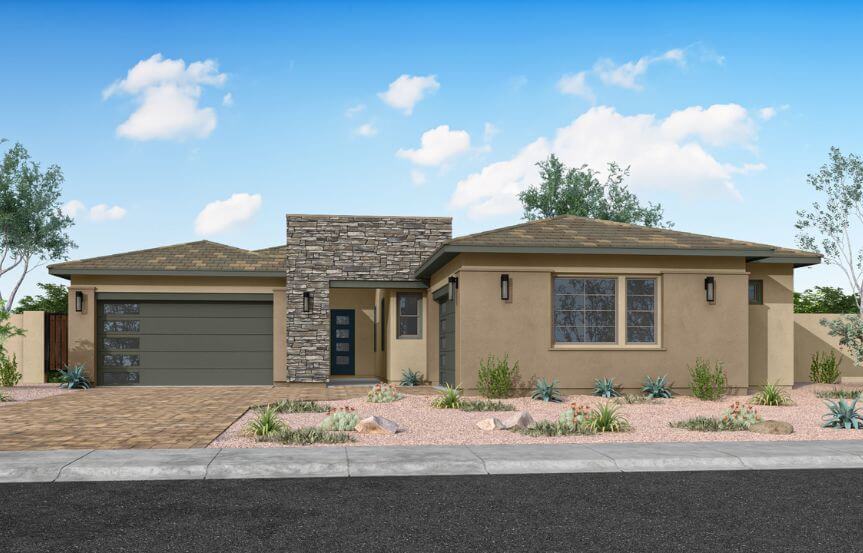 Tri Pointe Homes in Blossom Rock Pecan Elevation B.