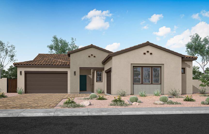 Tri Pointe Homes in Blossom Rock Pecan Elevation A.