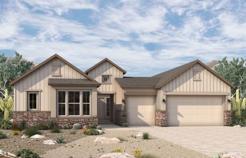 David Weekley Homes Blossom Rock Ironview-A356 Elevation F.