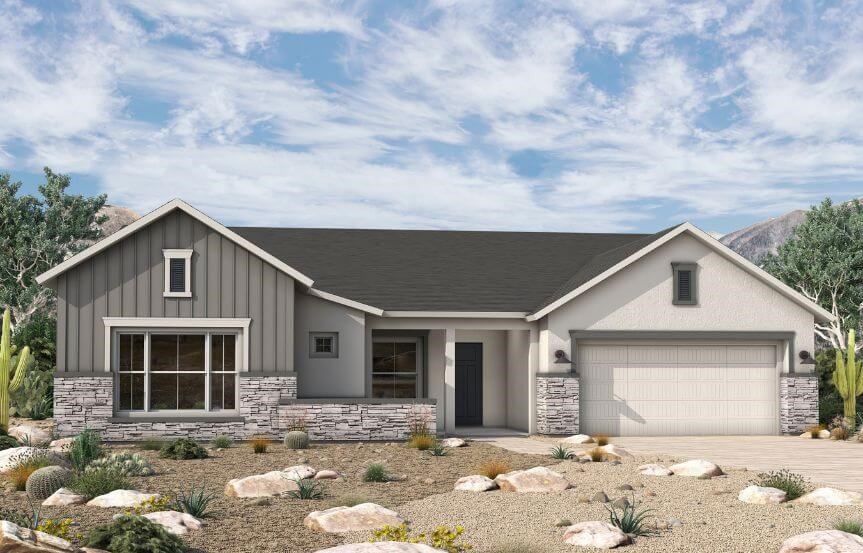 David Weekley Homes Blossom Rock Minor-A355 Elevation F.