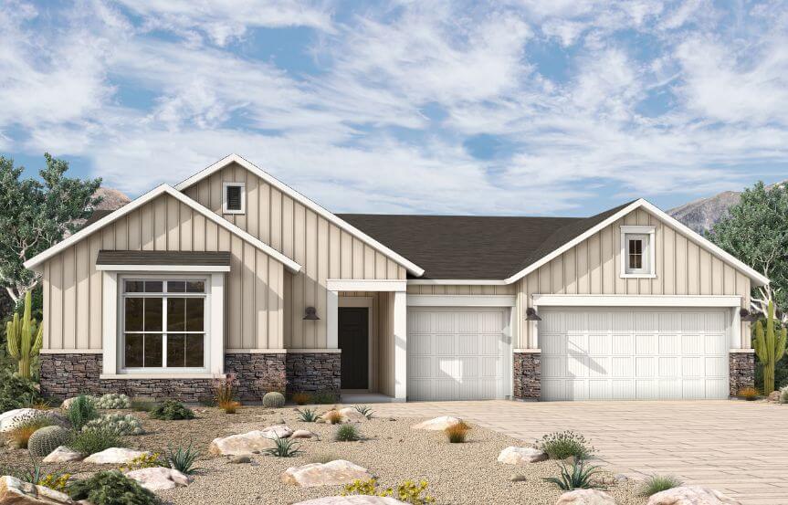 David Weekley Homes Blossom Rock Reavis-A351 Elevation F.