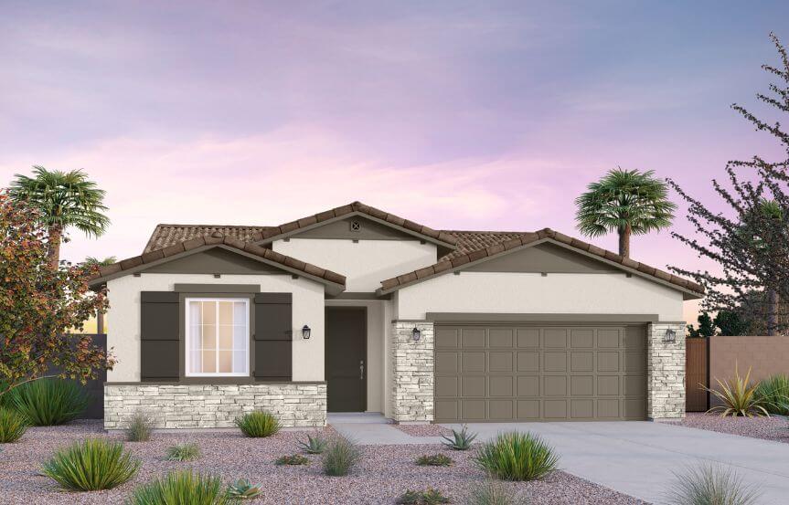 Brookfield Residential Blossom Rock Laurel Lantana Elevation E - Traditional Southwest.