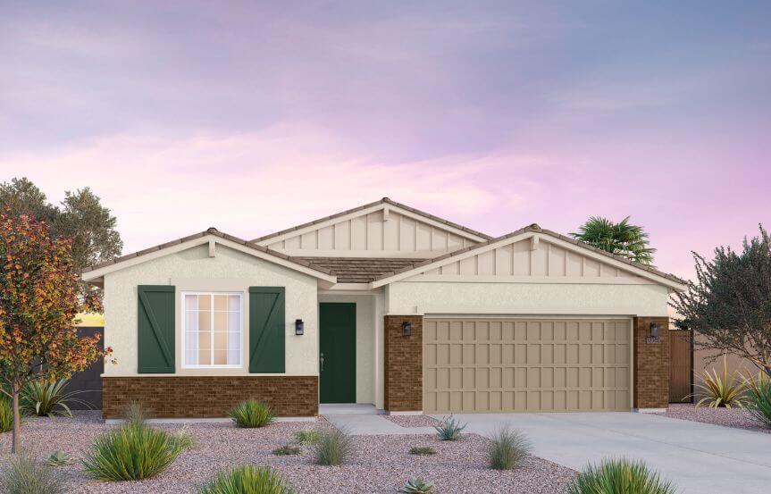 Brookfield Residential Blossom Rock Laurel Lantana Elevation D - Arizona Ranch.