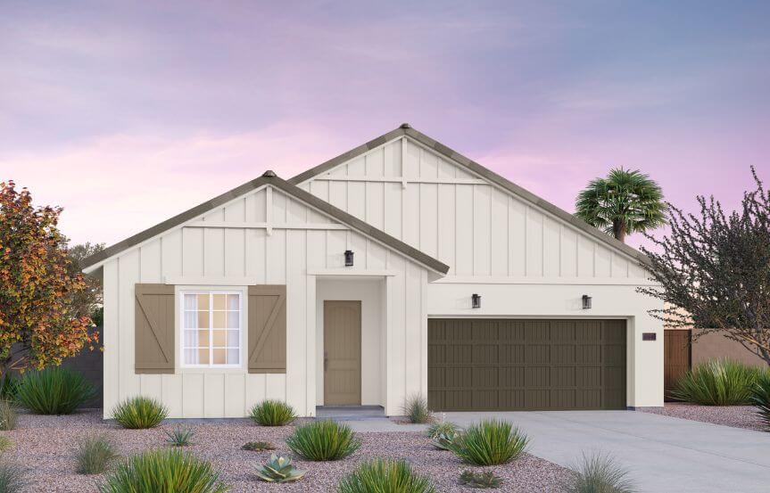 Brookfield Residential Blossom Rock Laurel Laredo Elevation F - Contemporary Farmhouse.