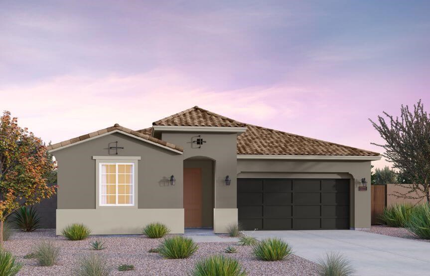 Brookfield Residential Blossom Rock Laurel Laredo Elevation C - Spanish Colonial.