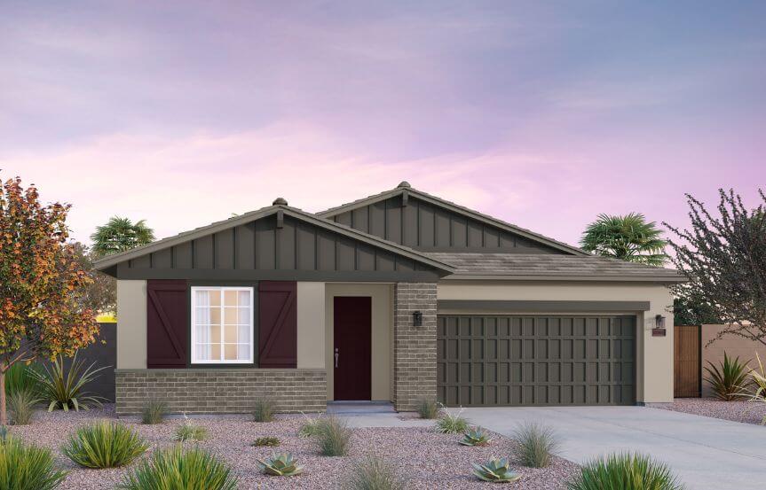 Brookfield Residential Blossom Rock Laurel Laredo Elevation D - Arizona Ranch.