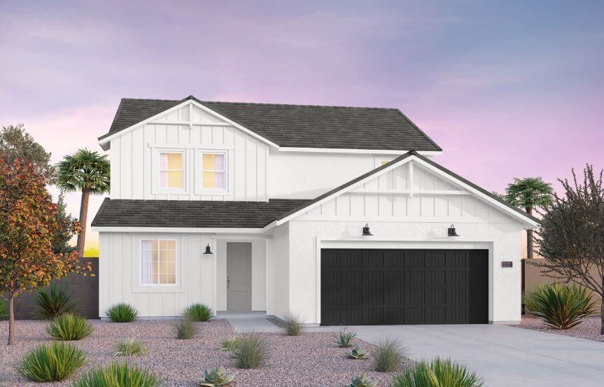 Brookfield Residential Blossom Rock Laurel Ponderosa Elevation F - Contemporary Farmhouse.
