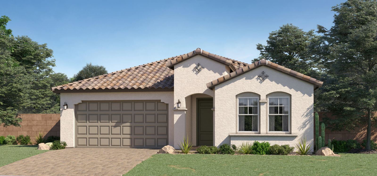Rendering of a new model home in Blossom Rock community Apache Junction AZ