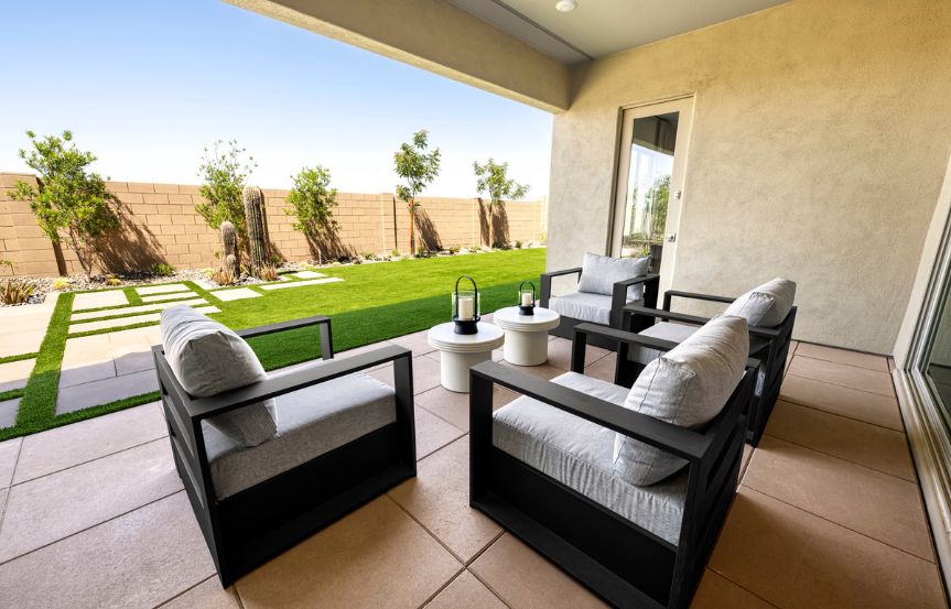 Tri Pointe Blossom Rock Cholla Interior Patio.