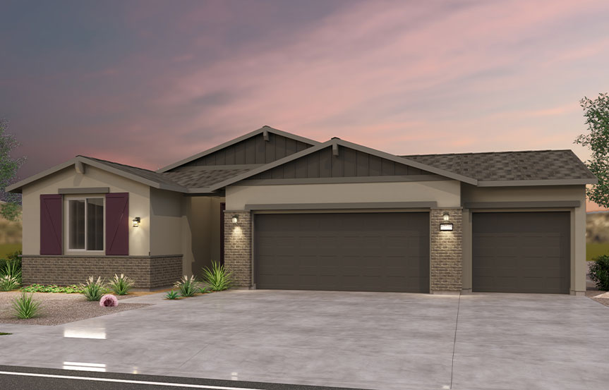 Brookfield Residential Blossom Rock Mariposa Acacia Elevation D - Arizona Ranch