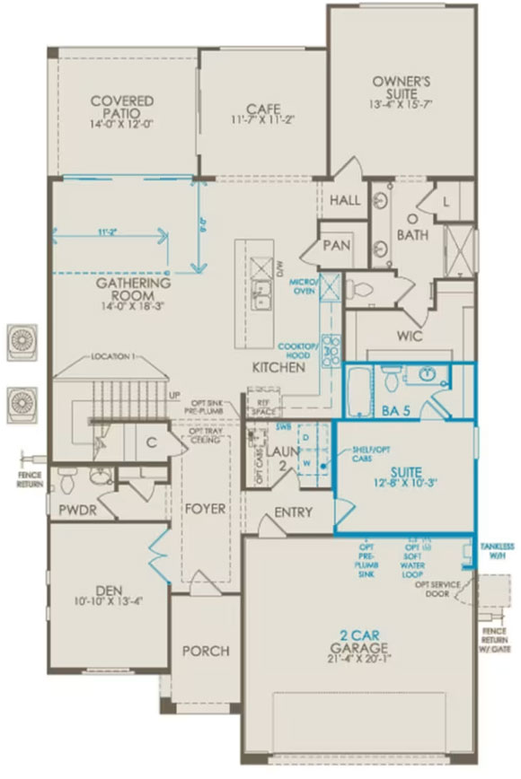 Pulte Blossom Rock 1465 W Treasure Trl Floorplan1