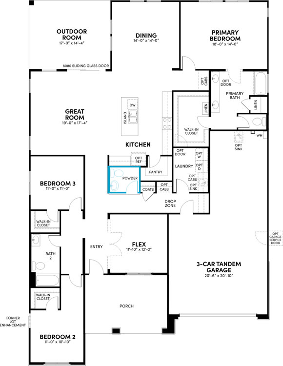 Brookfield Residential Blossom Rock 1186 W Treasure Trl Floorplan