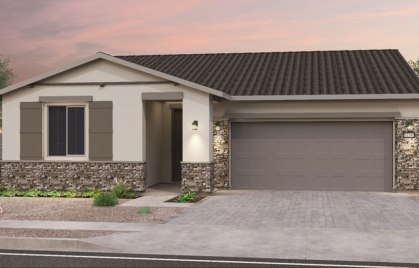 Brookfield Residential Blossom Rock Laurel Laredo Elevation C - Spanish Colonial.