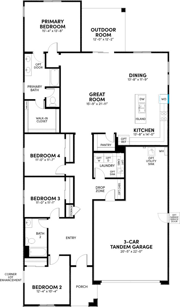Brookfield Residential Blossom Rock 1199 W Fremont Pass Floorplan