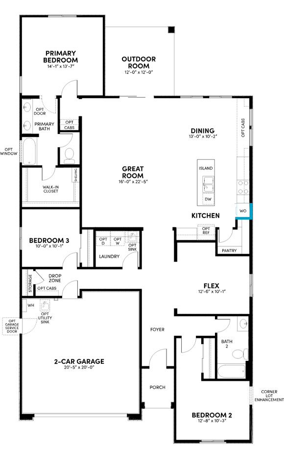 Brookfield Residential Blossom Rock 10311 S Bickwell Tl Floorplan