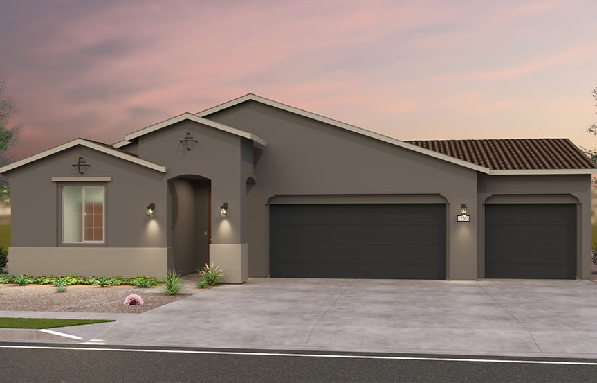 Brookfield Residential Blossom Rock Mariposa Ironwood Elevation C - Spanish Colonial