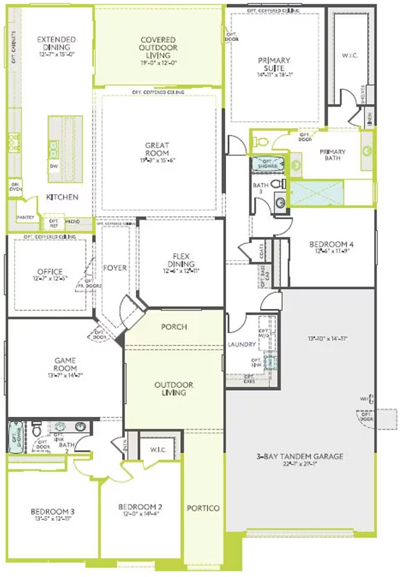686 W Treasure Trl Floorplan