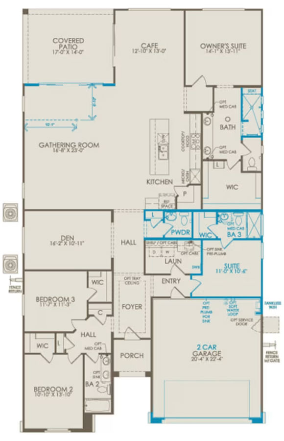 Pulte Blossom Rock 9851 S Dutchman Dr Floorplan
