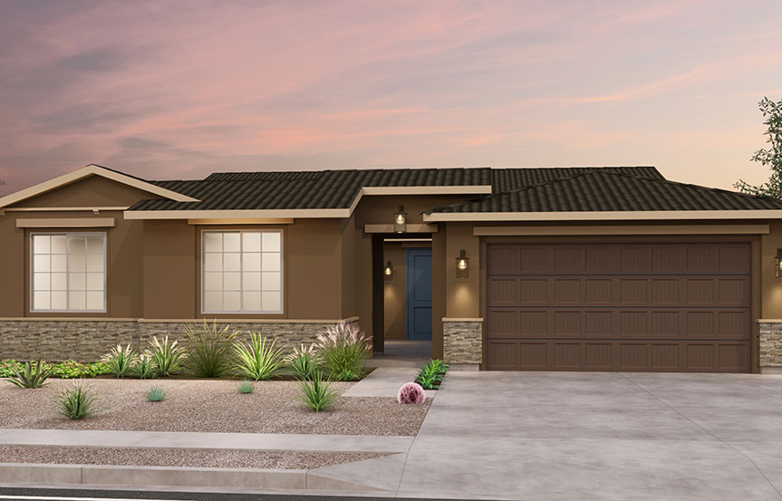 Brookfield Residential Blossom Rock Mariposa Solstice Elevation E - Traditional Southwest