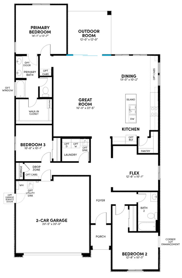 Brookfield Residential Blossom Rock 1151 W Fremont Pass Floorplan