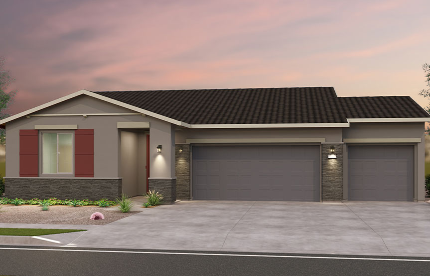 Brookfield Residential Blossom Rock Mariposa Ironwood Elevation E - Traditional Southwest