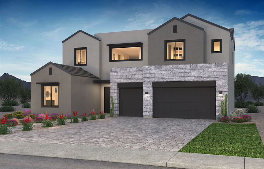Shea Homes Blossom Rock Plan 5036 Elevation T - Transitional