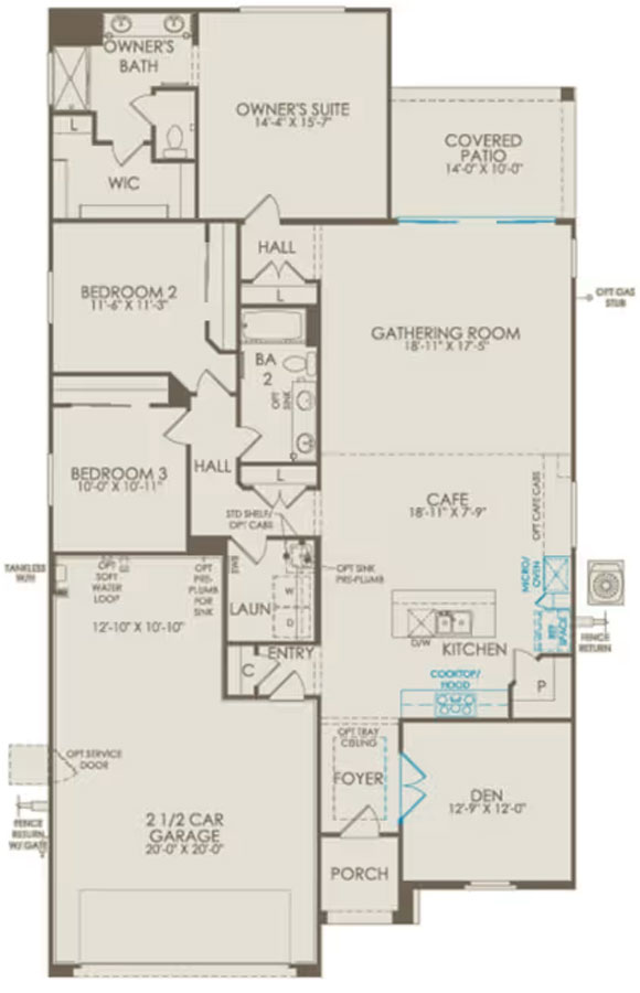 Pulte Blossom Rock 1462 W Treasure Trl Floorplan
