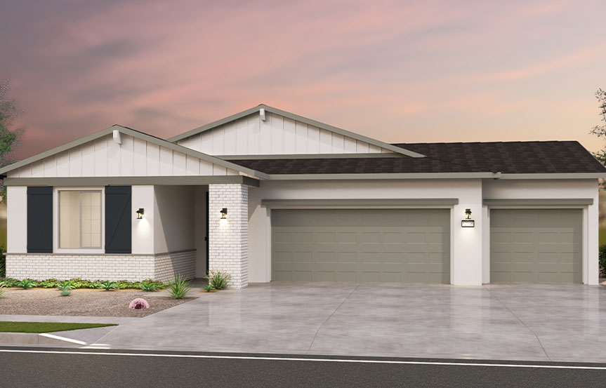 Brookfield Residential Blossom Rock Mariposa Ironwood Elevation D - Arizona Ranch