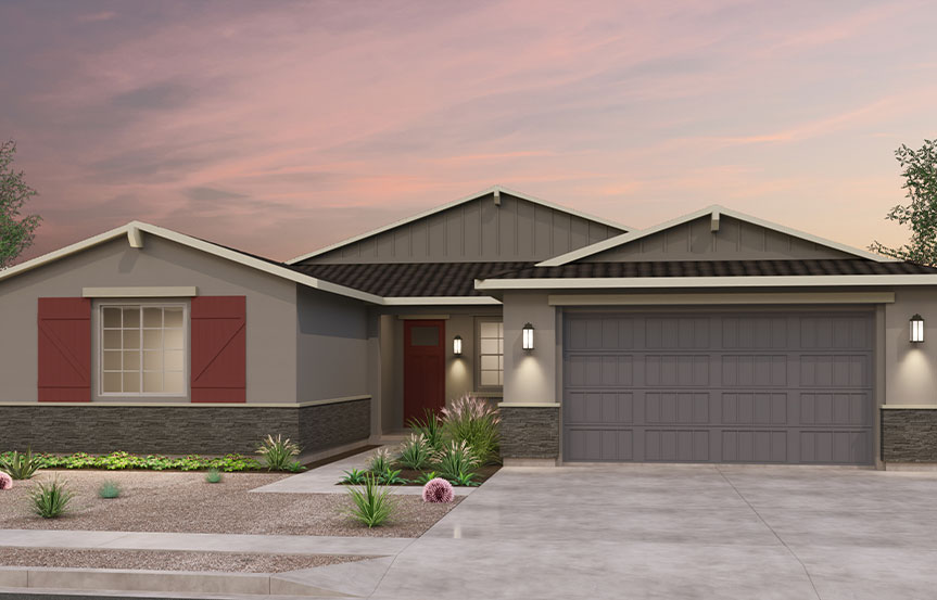 Brookfield Residential Blossom Rock Mariposa Lily Elevation D - Arizona Ranch