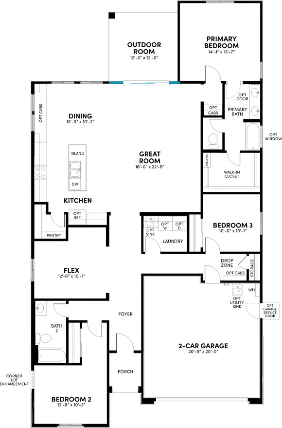 Brookfield Residential Blossom Rock 10294 S Dutchman Dr Floorplan