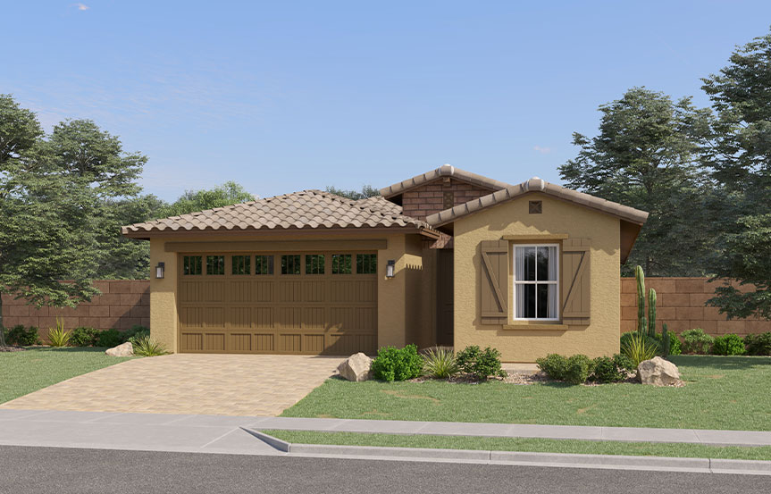 Lennar Blossom Rock Lewis Elevation H - Ranch Hacienda